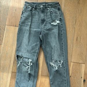 American Eagle Outfitters Gray Boyfriend Jeans Distressed Style